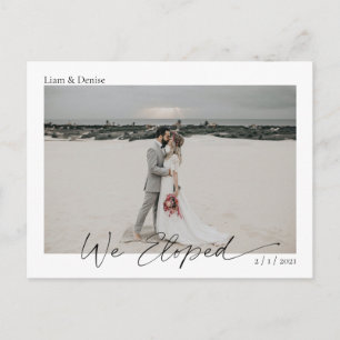 Cartão Postal Nós Elografamos Anúncio de Casamento de Script E