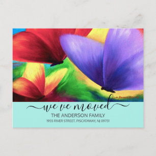 Cartão Postal Nós movemos a borboleta de anúncio de movimento de