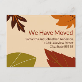 Cartão Postal Nós Mudamos O Anúncio De Queda