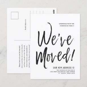 Cartão Postal Nós nos movemos   Cartão-postal de novo endereço m