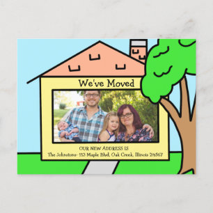Cartão Postal Nós nos movemos Notificações de Novos Endereços