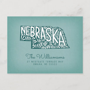 Cartão Postal Nós nos movemos   Novo Endereço   Nebraska