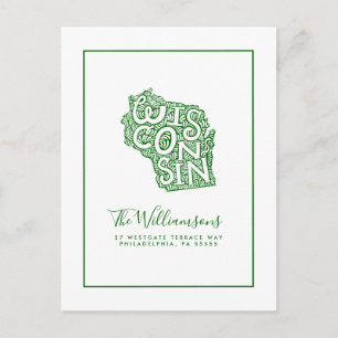 Cartão Postal Nós nos movemos   Novo Endereço   Wisconsin