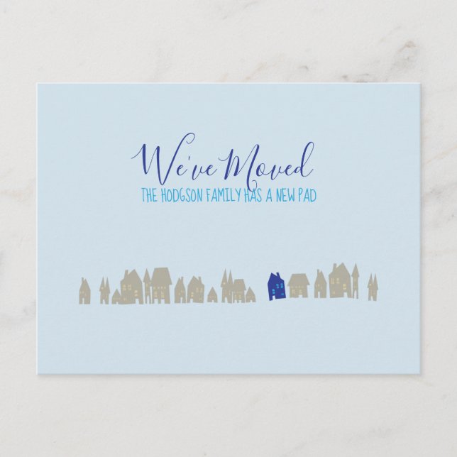 Cartão Postal Nós nos mudamos - Anúncio de Nova Casa (Frente)