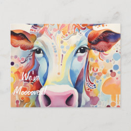 Cartão Postal Nós nos mudamos! Artsy Cow