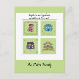 Cartão Postal Nós nos mudamos - baseado na fé Quanto a mim e à m