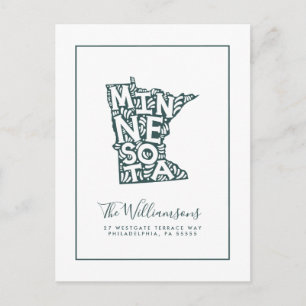 Cartão Postal Nós nos mudamos   Novo Endereço   Minnesota