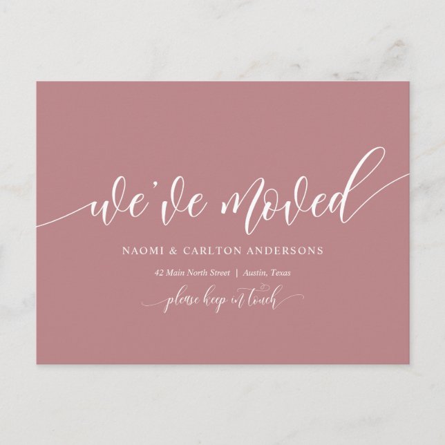 Cartão Postal Nós nos mudamos, novo endereço residencial anuncia (Frente)