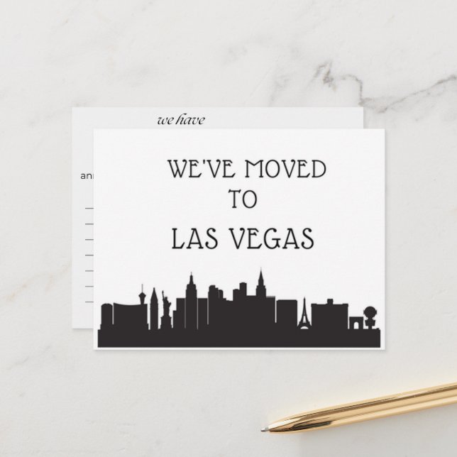 Cartão Postal Nós nos mudamos para Las Vegas (Frente/Verso In Situ)