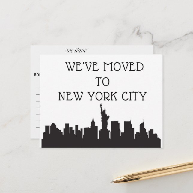 Cartão Postal Nós nos mudamos para Nova York (Frente/Verso In Situ)