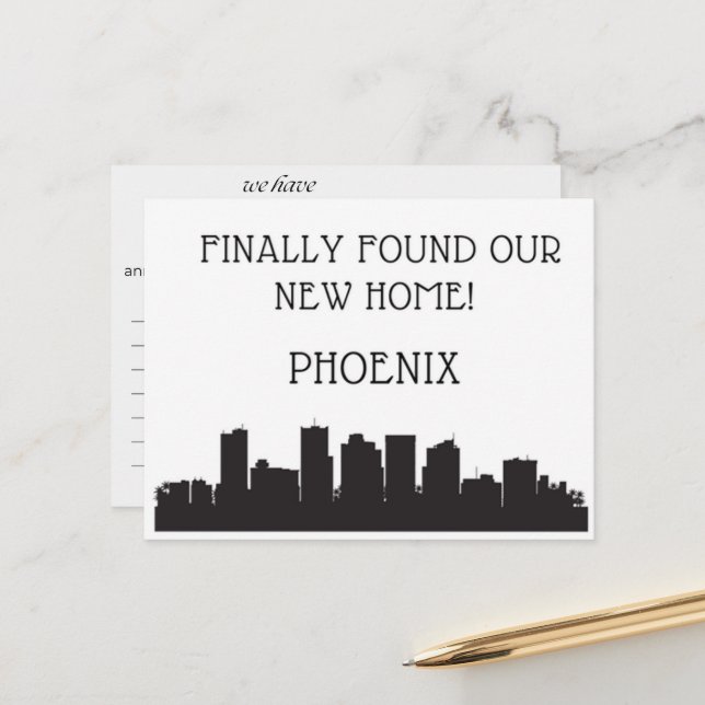 Cartão Postal Nós nos mudamos para Phoenix (Frente/Verso In Situ)