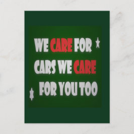 Cartão Postal Nós Nos Preocupamos Com Carros Poster