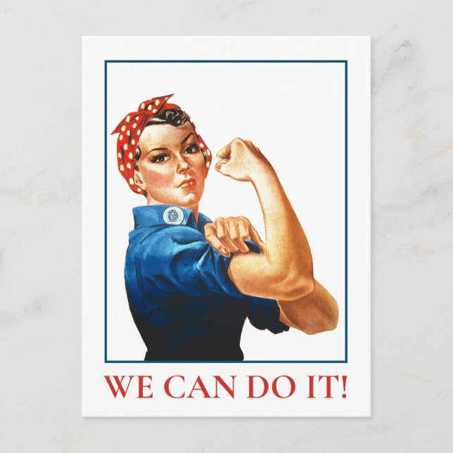 Cartão Postal Nós Podemos Fazer Isso Rosie Riveter Poder Feminin (Frente)