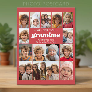Cartão Postal Nós Te Amamos Vovó - 15 Galeria de Colagem de Foto