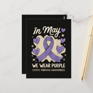 Cartão Postal Nós Usamos Roxo Conscientização da Fibrose Cística