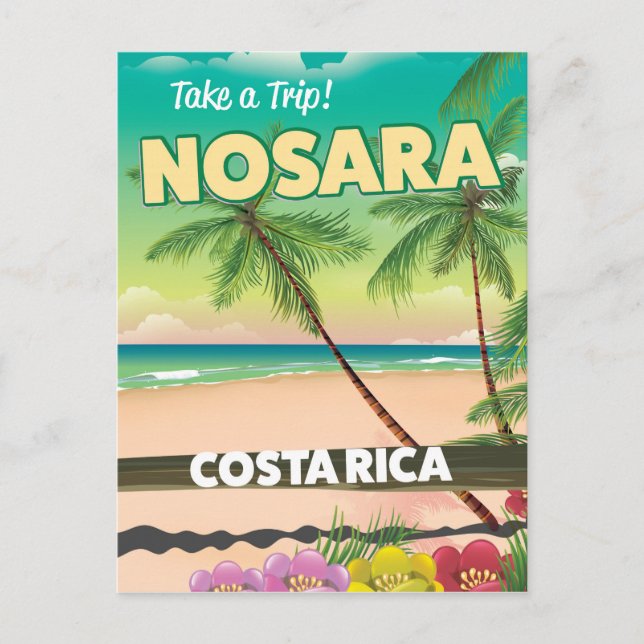 Cartão Postal Nosara poster de viagens costa-riquenho (Frente)