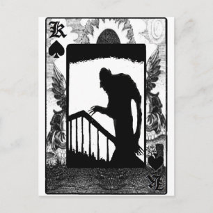 Cartão Postal Nosferatu-shadow nas escadas
