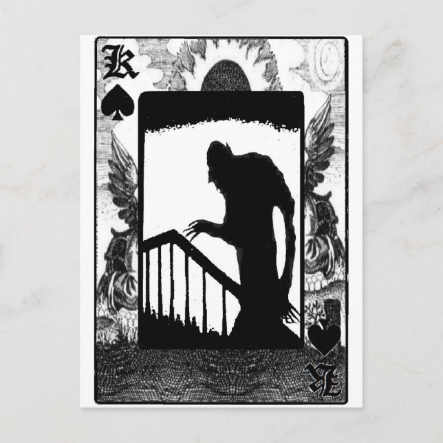Cartão Postal Nosferatu-shadow nas escadas (Frente)