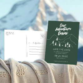 Cartão Postal Nossa Aventura Começa O Casamento Da Floresta.