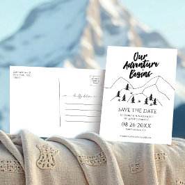 Cartão Postal Nossa Aventura Começa O Casamento Da Floresta.