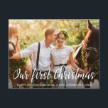 Cartão Postal Nossa Primeira Foto de Noite de Natal<br><div class="desc">O nosso primeiro cartão postal da Noiva de Natal e do Horto</div>