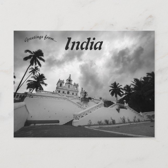 Cartão Postal Nossa Senhora da Conceição Imaculada Goa Índia (Frente)
