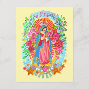 Cartão Postal Nossa Senhora de Guadalupe - Cor de Fundo Personal