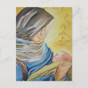 Cartão Postal Nossa Senhora do Silêncio segurando o menino Jesus
