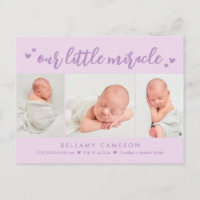 Nosso Anúncio de Nascimento do Bebê de Cor Editáve