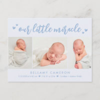 Nosso Anúncio de Nascimento do Bebê de Cor Editáve