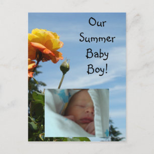 Cartão Postal Nosso Menino Bebê de Verão Photocard cartões-posta