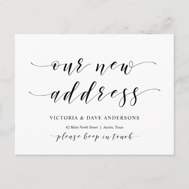 Cartão Postal Nosso Novo Endereço Da Casa, Anúncio Em Movimento (Frente)