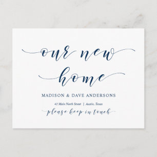 Cartão Postal Nosso Novo Endereço Doméstico, Anúncio em Movim