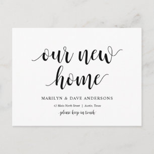 Cartão Postal Nosso Novo Endereço Doméstico, Anúncio em Movim
