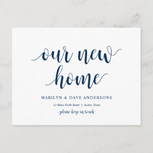 Cartão Postal Nosso Novo Endereço Doméstico, Anúncio em Movim