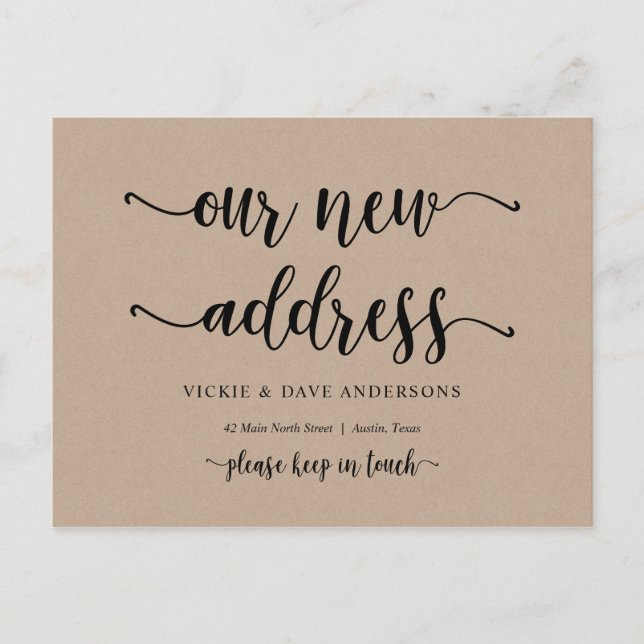 Cartão Postal Nosso Novo Endereço Doméstico, Anúncio em Moviment (Frente)