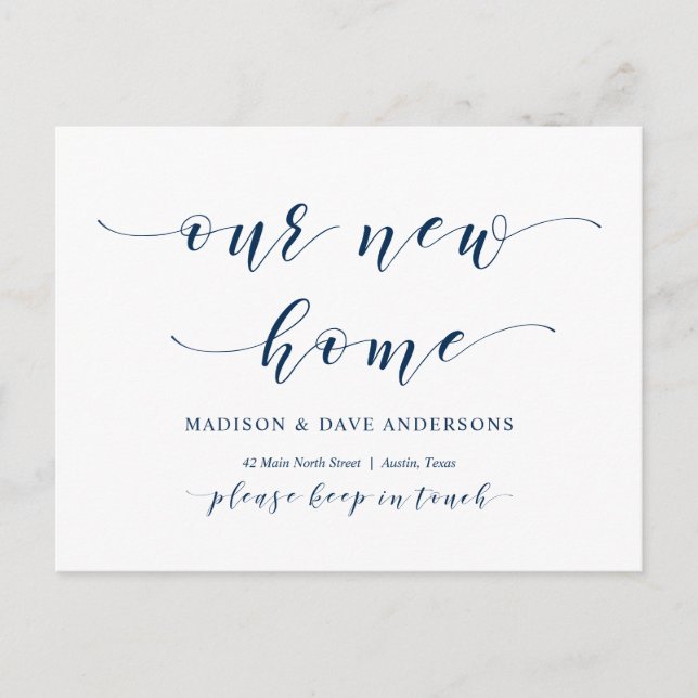 Cartão Postal Nosso Novo Endereço Doméstico, Anúncio em Moviment (Frente)