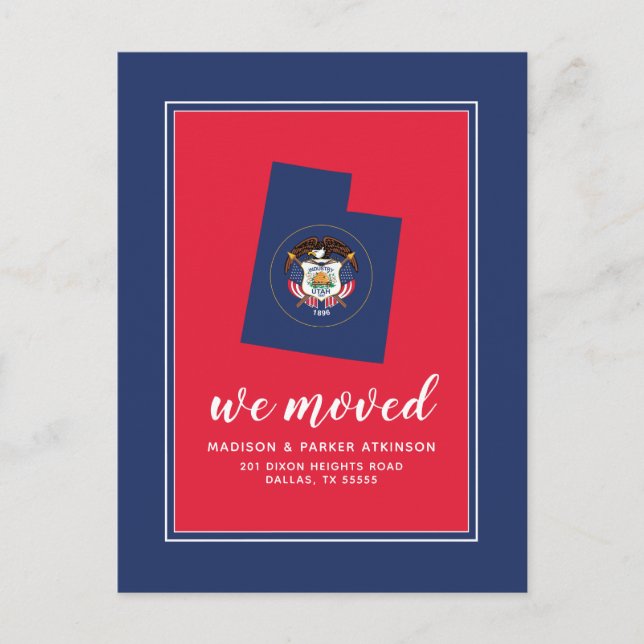 Cartão Postal Nosso novo endereço em Utah (Frente)