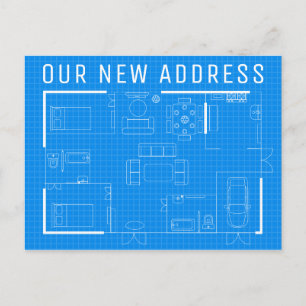 Cartão Postal Nosso Novo Endereço Projeto Azul