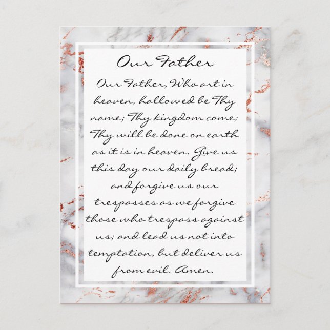 Cartão Postal Nosso Pai Orador Cartão-Postal Religioso (Frente)