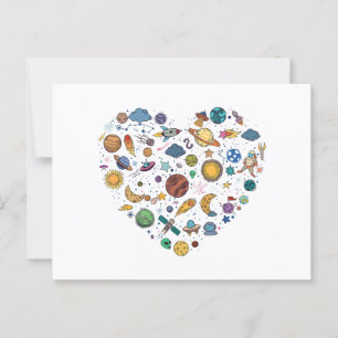 Cartão Postal Nosso planeta Sistema Solar, Espaço de Educação Ci