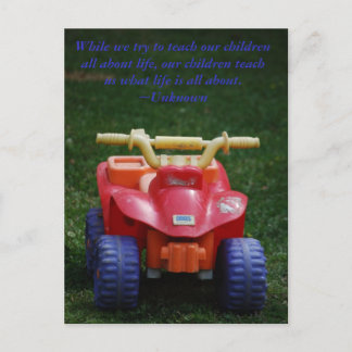 Cartão Postal Nossos filhos nos ensinam