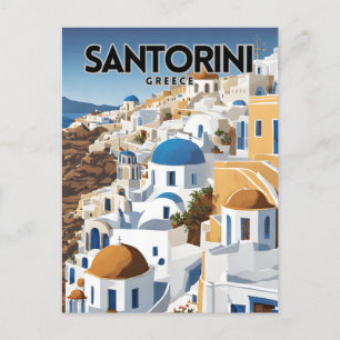 Cartão Postal Nostalgia da Grécia Santorini
