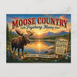 Cartão Postal Nostálgico de Fryeburg, Maine, País 