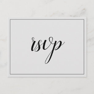 Cartão postal nostálgico "rsvp"