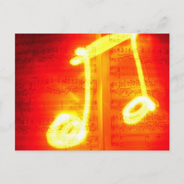 Cartão Postal Nota de Música Exótica (Frente)