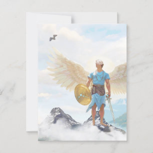 Cartão Postal Nota do Anjo Arcanjo Miguel Proteção Coragem