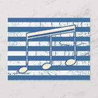 nota musical branca sobre listras