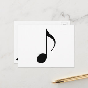 Cartão Postal nota musical negra