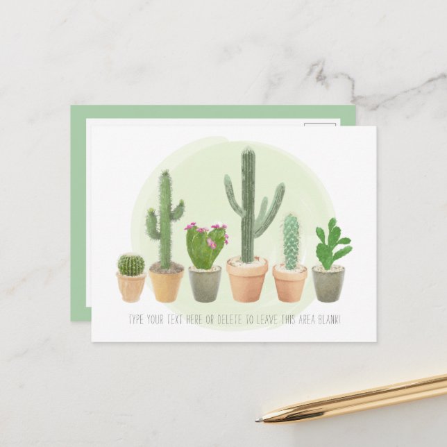 Cartão Postal Nota: Plantas Cuja Cactus Cuja Produção Foi Feita (Frente/Verso In Situ)
